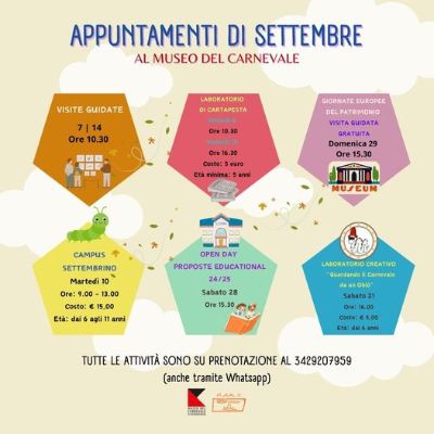 appuntamenti settembre museo del carnevale